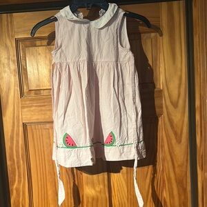 Pink and Green Sleeveless Sundress with Mock Neck